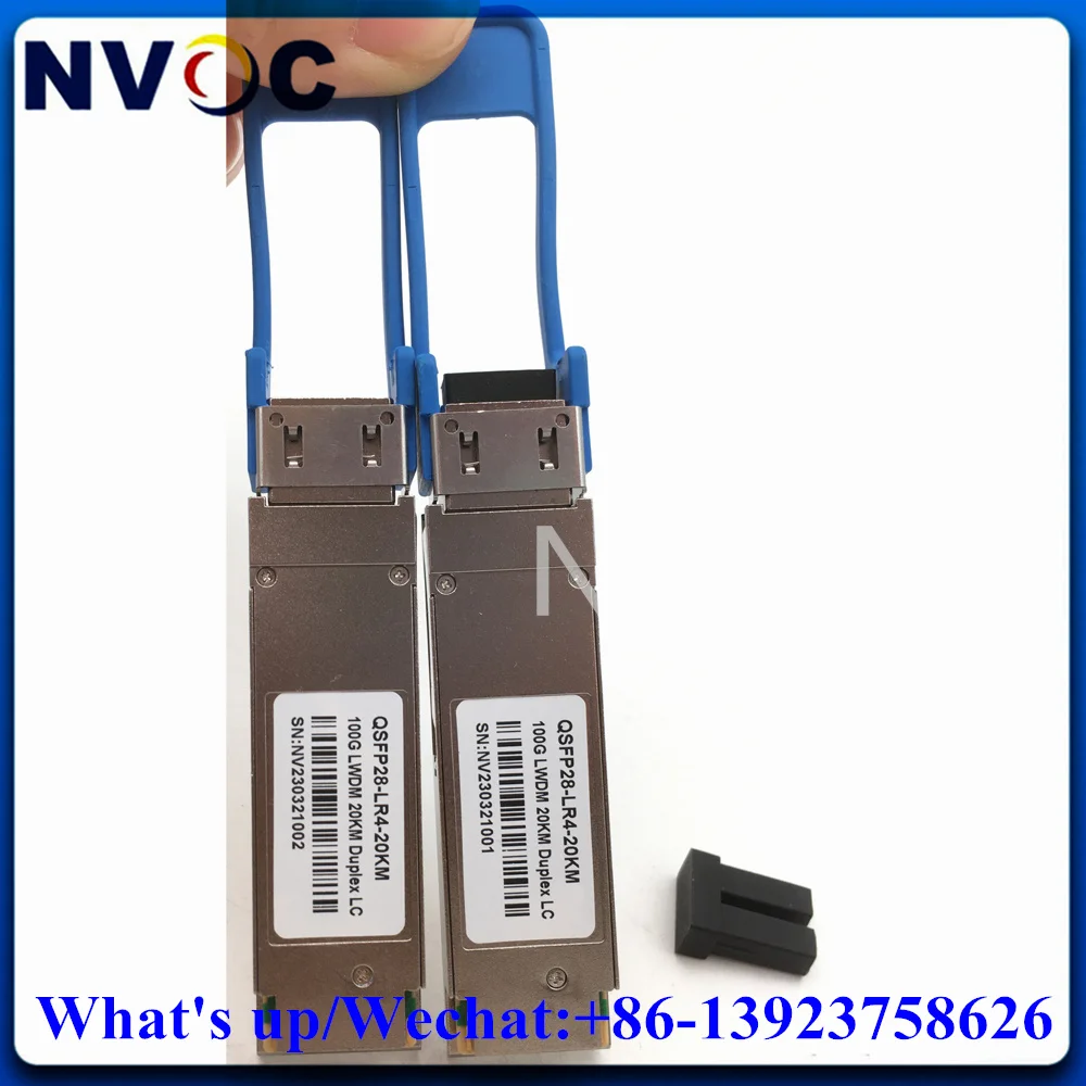 Ricetrasmettitore Ottico 2Pcs 100G Qsfp28 Lr4, Modulo Ottico Duplex Monomodale 1295 ~ 1310Nm 20Km Lc Lan-Wdm Qsfp28-Lr4 Dom