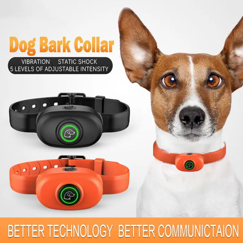 

Anti Bark Dog Training Collar Waterproof Electric Shock Vibration Beep No Barking Rechargeable Remote Control Collar