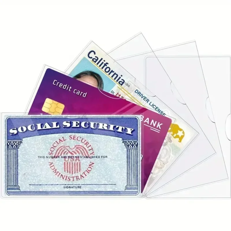 Card Protectors Mylar Soft Clear Credit Card Holders For Social Security And Medicare Cards 31