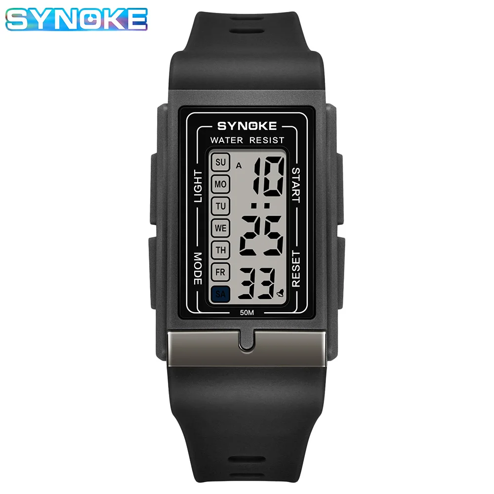 SYNOKE Digital Watches Lady Sports Wristband Multifunction Waterproof Chrono Wristwatch Outdoor Girls Fashion Student Men Watch digital watch