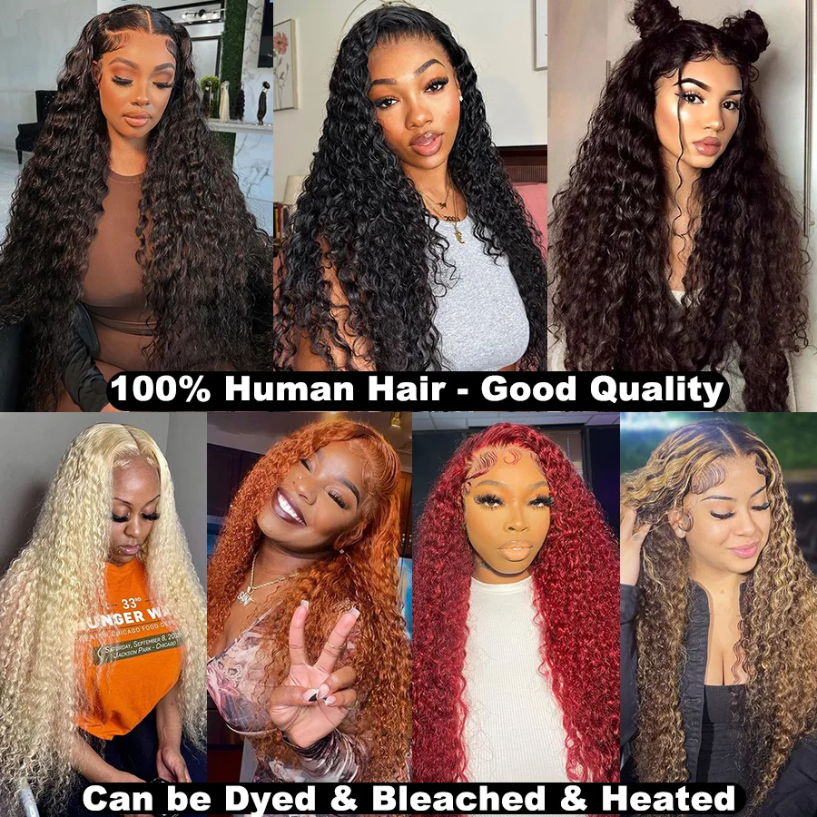 Lemoda 12A Full 13x6 Water Wave Lace Frontal Virgin Human Hair Wigs 250 Density Skinlike Real HD 13x6 Full Frontal Wig For Women images - 6