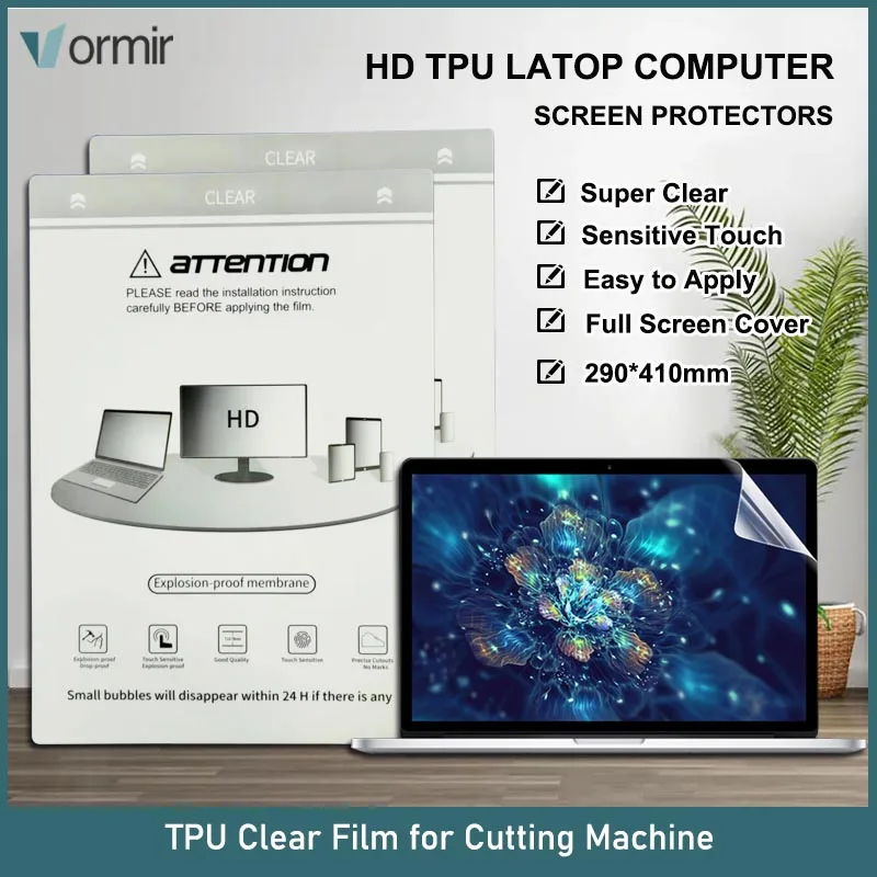Vormir-tpu Filme Hidrogel para Laptop Filmes de Computador Máquina de Corte 290*410 mm Notebook de Tamanho Grande Protetores de Tela hd 10 Pcs