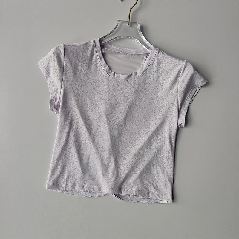 Short Breathable Beautiful Back Sports Top Women's Mesh Short Sleeved T-shirt Fitness Running Cover Up High-end Yoga Suit Summer
