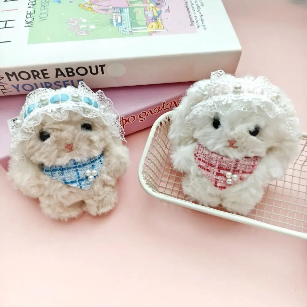 Cute Cartoon Rabbit Plush Doll Key Chain Bowknot Lolita Plush Key Ring Stuffed Key Holder