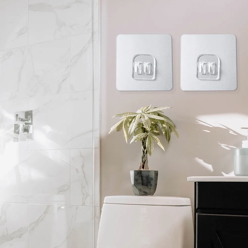 10ks průhledná závěsný polici háčků zeď úložný držák stanovení náplast silná samolepící drobnost pro kuchyň koupelna gadgety