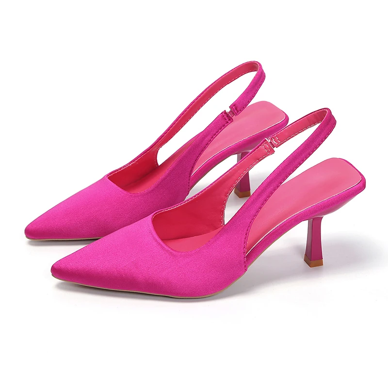 Sandali Baotou In Gomma Con Tacco Medio Solido Per Donna 2024Nuova Vendita Calda Estate Tacchi Sottili Scarpe Da Donna Sandali Da Donna Con Fibbia A U