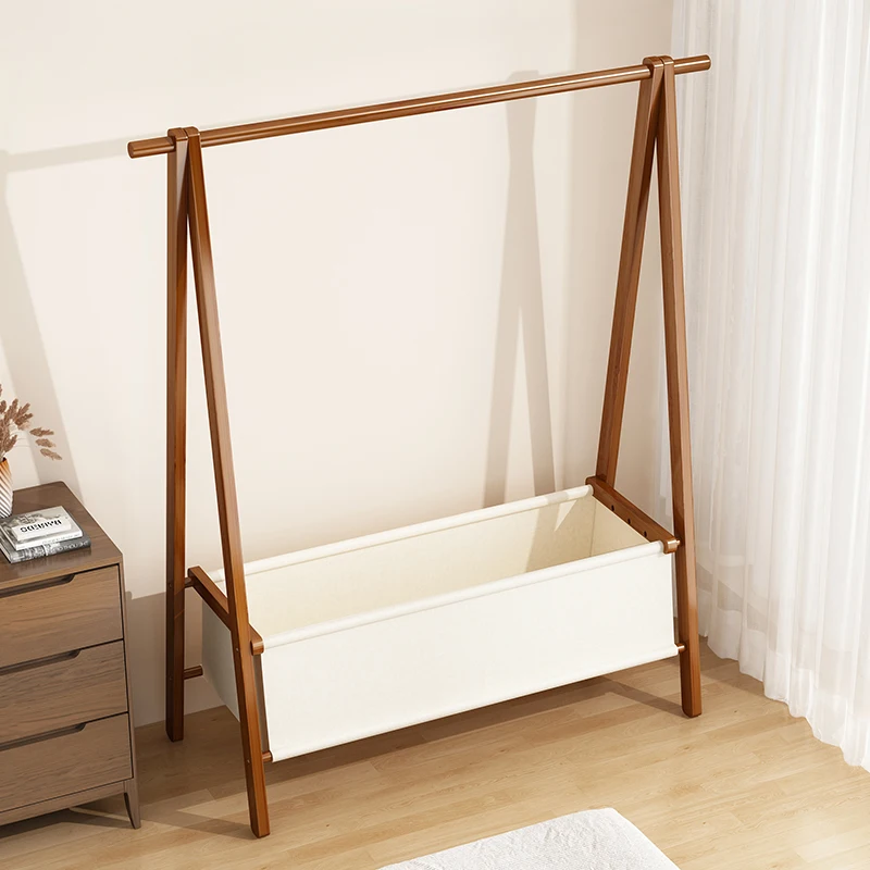 BedroomClothesRackWoodBalconyAccessoriesMinimalistClothingRackFloorStandingPerchero