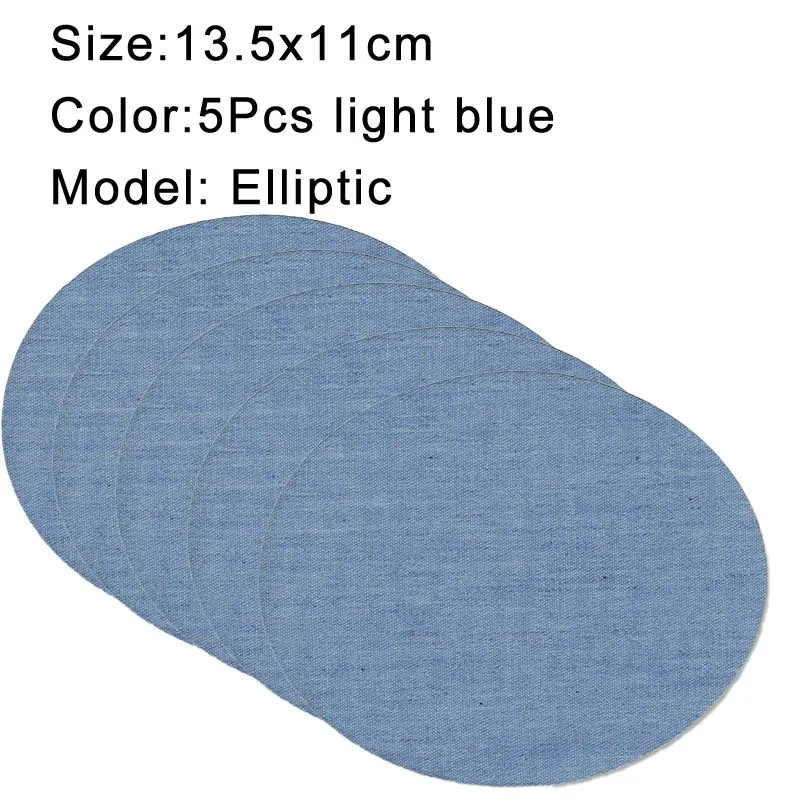 Premium Denim Iron-On Patches Set - Self-Adhesive Jean Repair & DIY Sewing Kit
