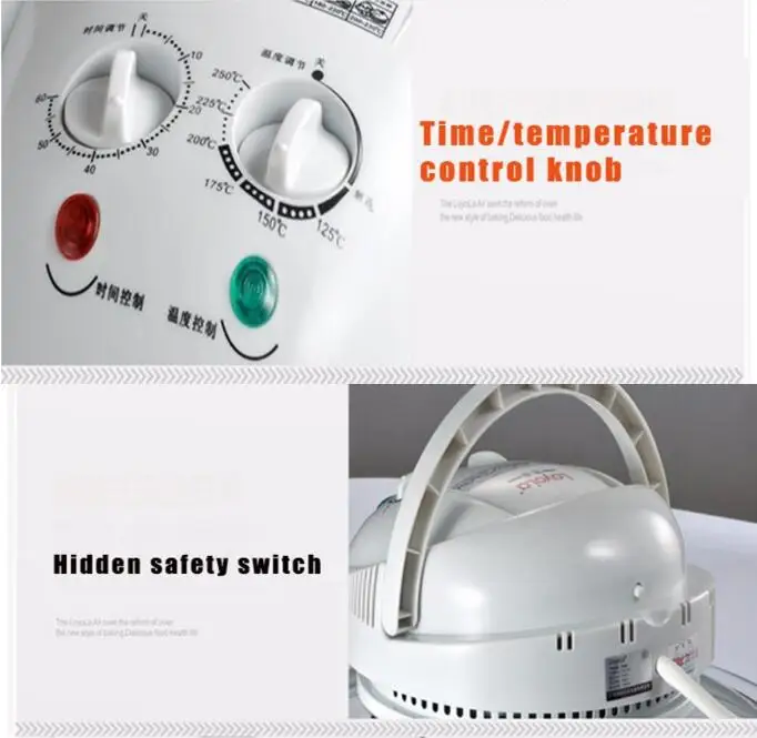Household Electric Fryer 1300W Chicken Air Fryer 12L Turbo Oven 220V Conventional Infrared Super Wave Oven Electric