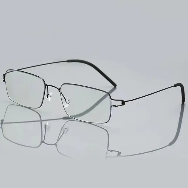 Lunettes de lecture anti-lumière bleue pour hommes, lunettes de lecture d'affaires, cadre en alliage de titane, hypermétropie masculine, presbytie, lunettes pour délinquants 1