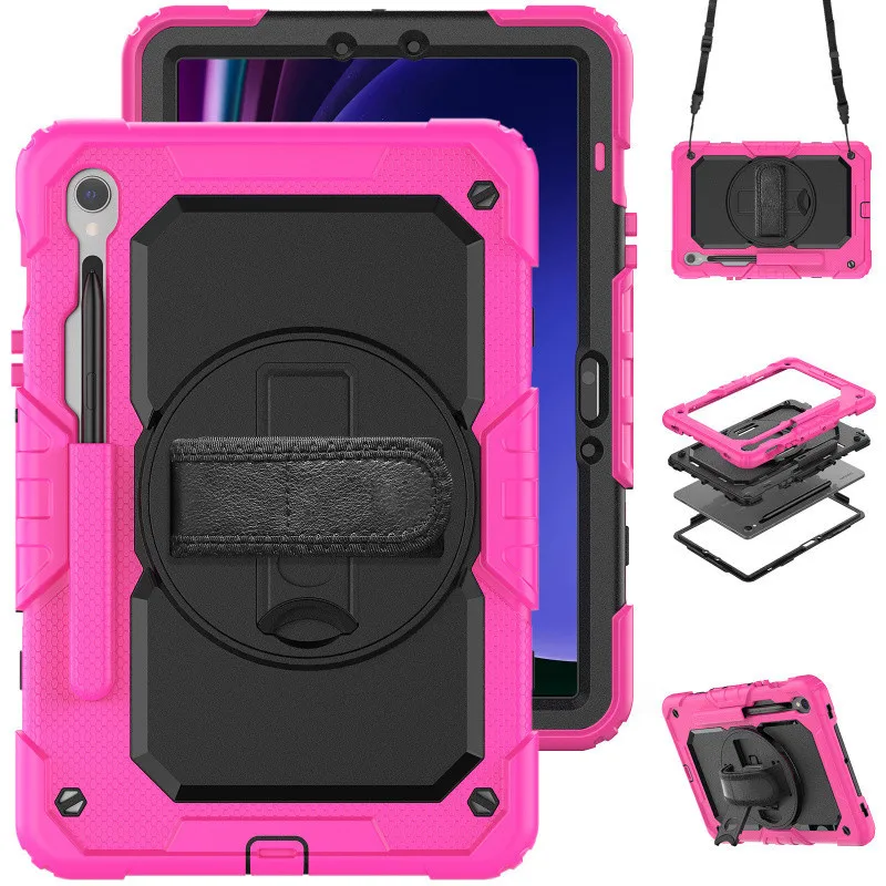 Durable Kids Tablet Case with Screen Protector and Handle Strap, Heavy Duty Cover