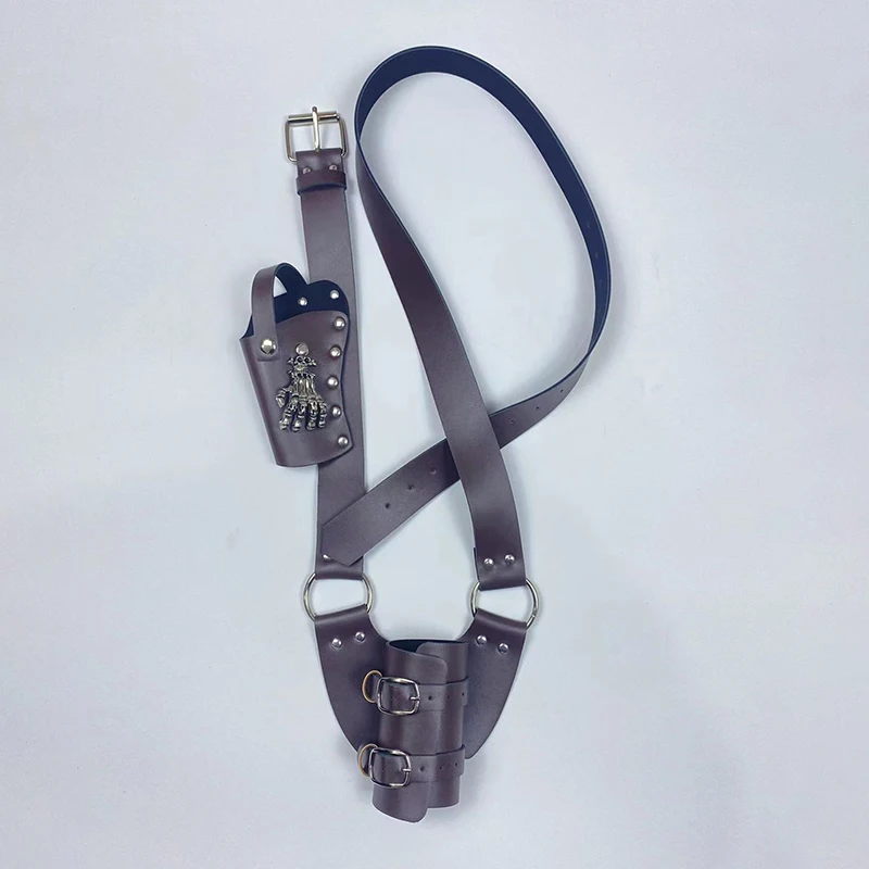 Adjustable Leather Shoulder Belt Sheath for Medieval Pirate Costume