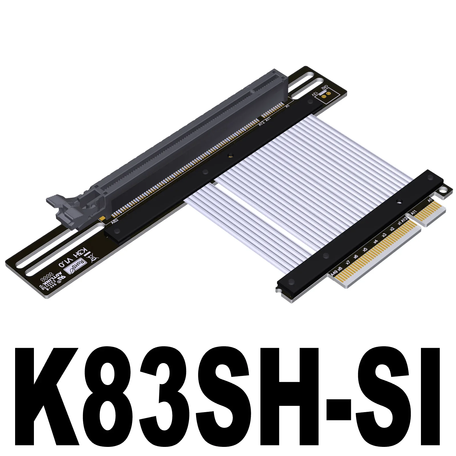 Extensor para Placa Gráfica Pci-e Placas de Vídeo Pci Express Gen4 16x 8x 1u2u Gpu Amd Nvidia Universal Slot 4.0x8x16 Riser Cable - Imagem 2