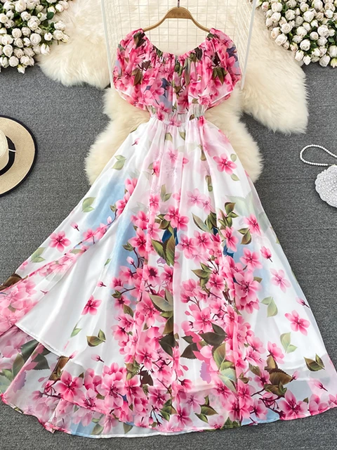 elegant floral dress