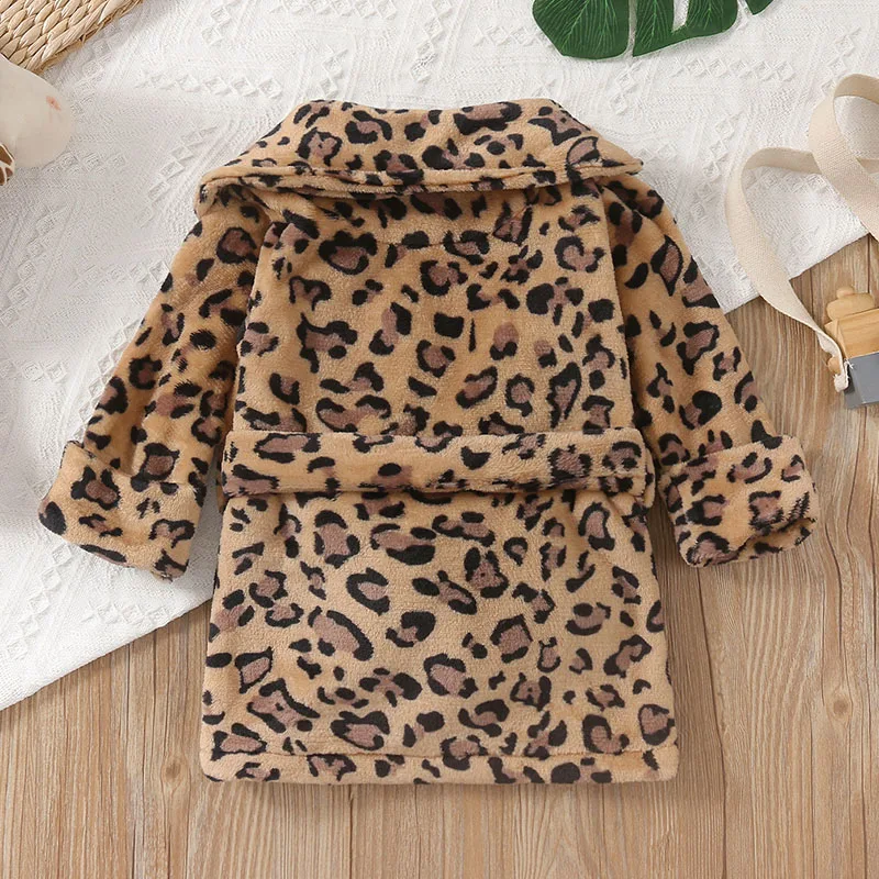 Children Flannel Pajamas New Boys CFlannel Robe Autumn Winter Warm Soft Kids Bathrobe Baby Girl Homewear Child Sleepwear