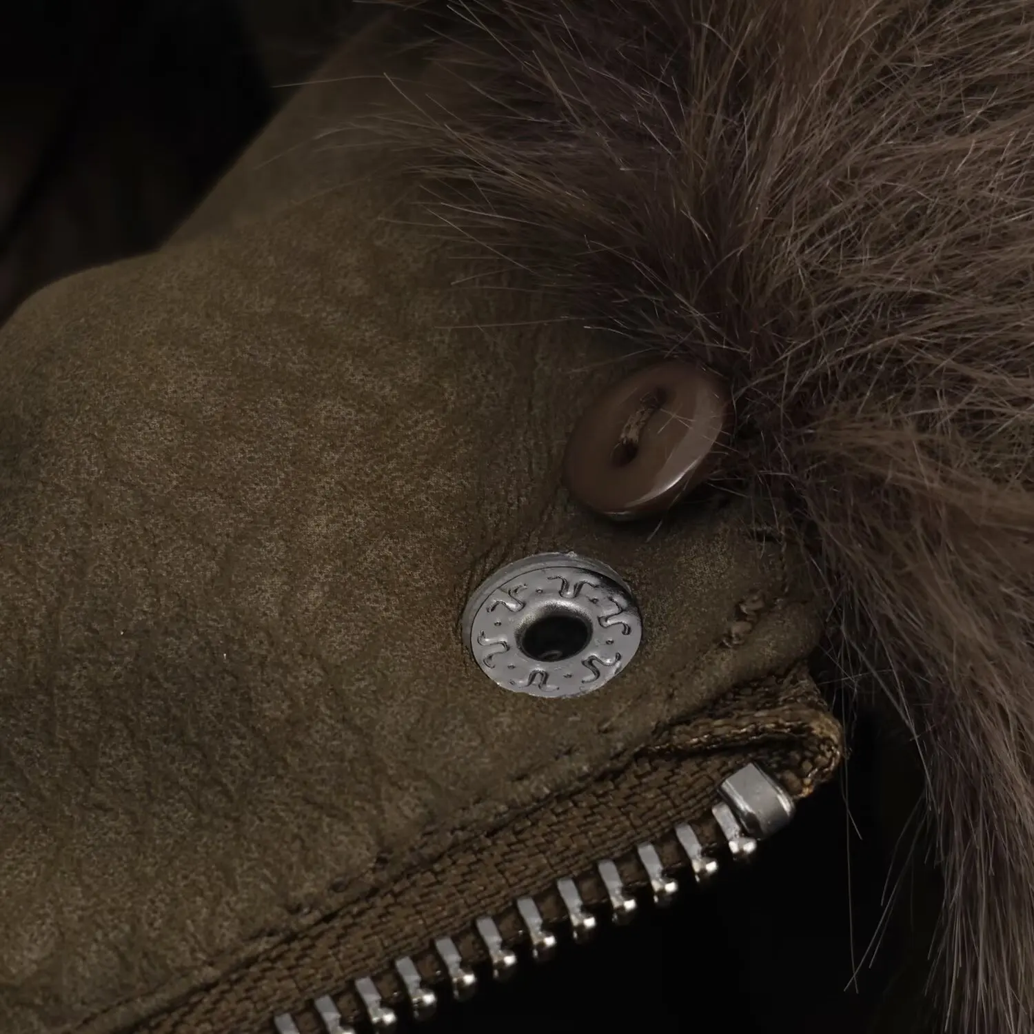 Women's Loose Removable Faux Fur Collar Suede Fabric Jacket Female With Large Pockets Autumn Winter Casual Jacket Streetwear