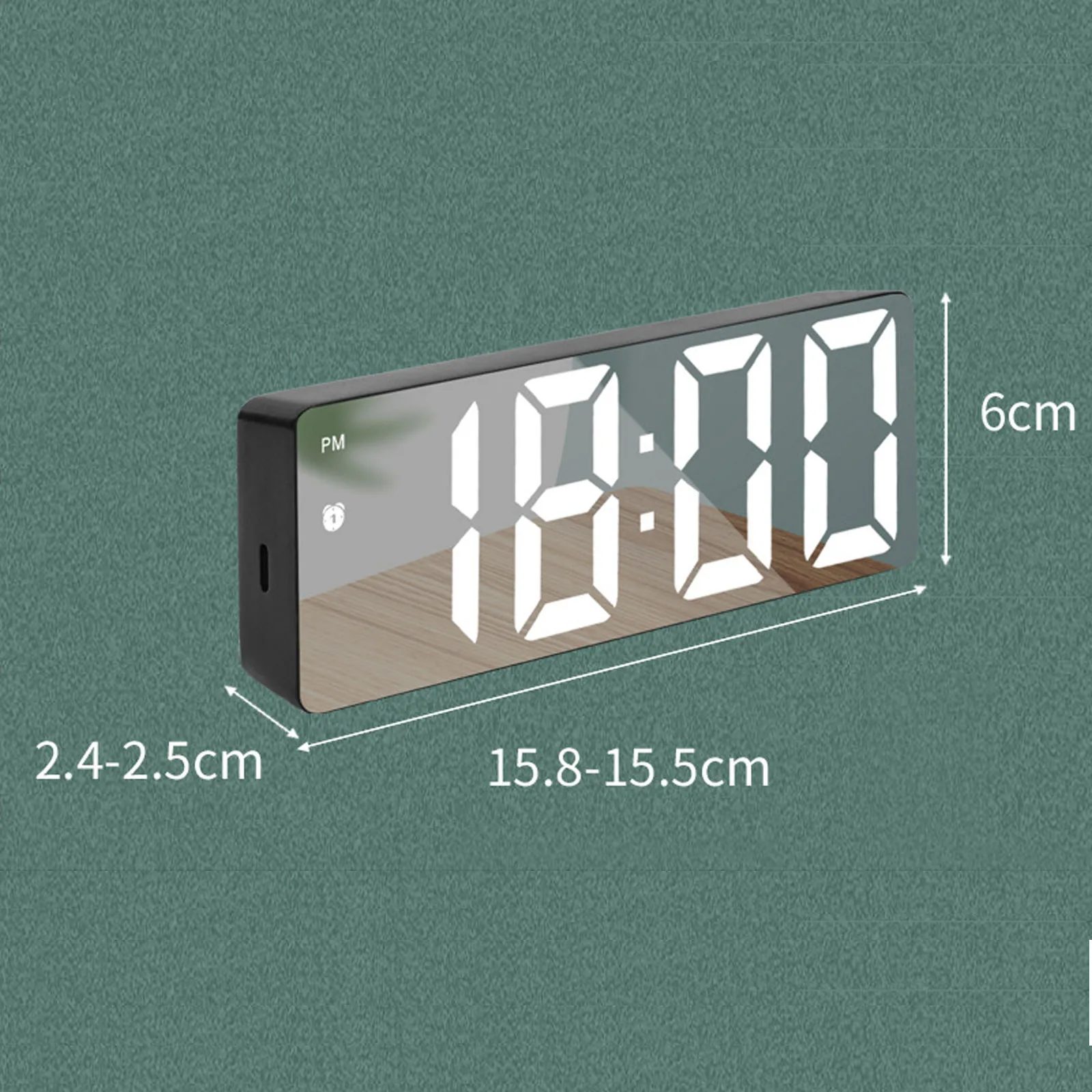 Multi Functional Desktop Clock LED Digital Displayed Electronic Alarm Clock Family Living Room Bedroom Simple Style Clock