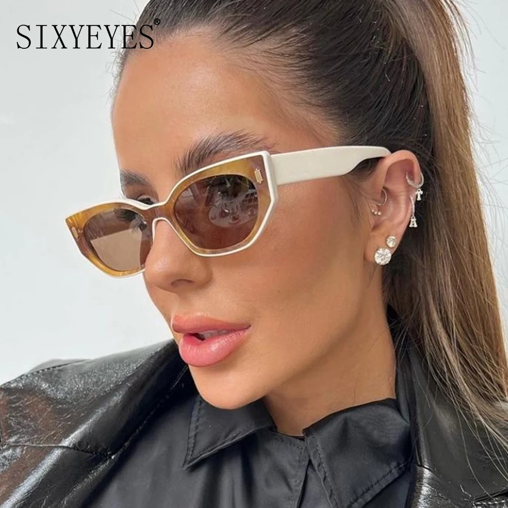 Gafas de sol populares con forma de ojo de gato para mujer, lentes de sol  cuadradas Vintage de tendencia, de diseñador de marca de lujo, 2024 -  AliExpress, image size:1000x1000