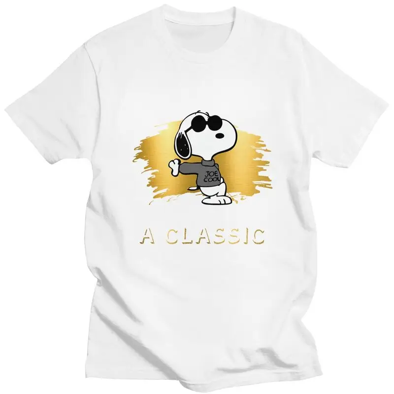 thumbnail image 1 of Camiseta con estampado de Snoopys para hombre, camisa de manga corta, de algodón, ajustada, 1 of 5