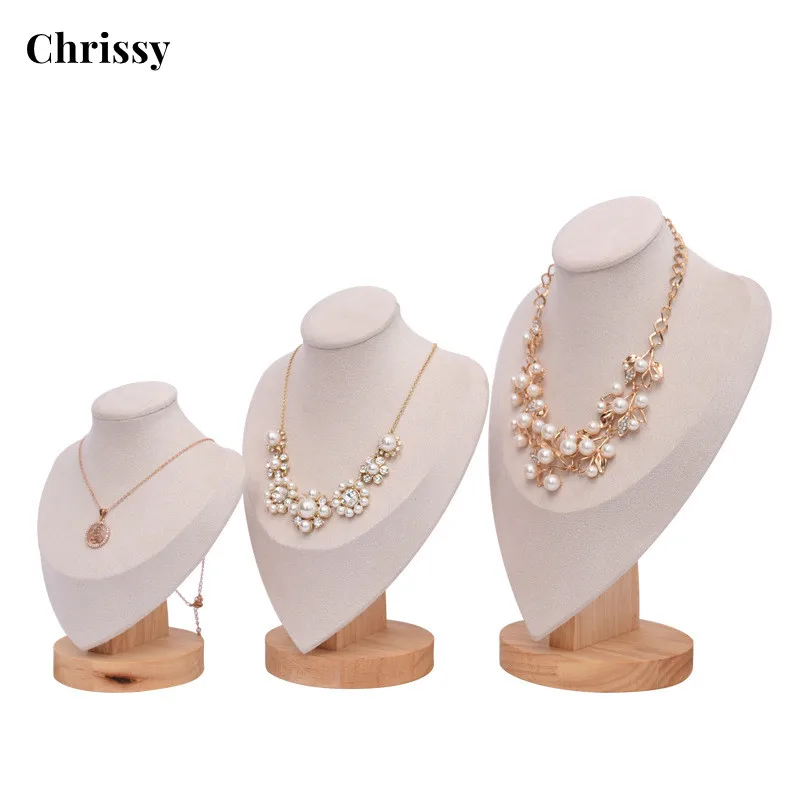 Jewelry Bust Necklace Display Microfiber Jewelry Necklace Display Stand for  Show Selling - AliExpress