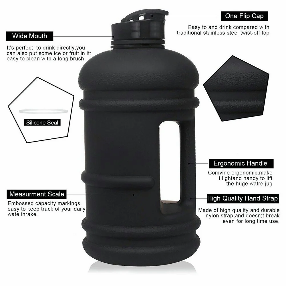 2200Ml Large Capacity Plastic Sports Bottles Portable Outdoor Travel Cold Water Cup Fitness Gym Protein Shaker Water Bottle