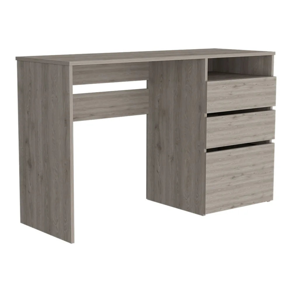 Computer Desk San Diego, One Shelf, Light Gray Finish 6