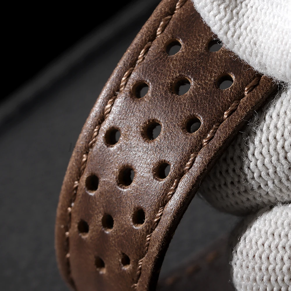 Genuine Cowhide Leather Retro Watch Strap - Elegant Sport Band, Multiple Sizes Available