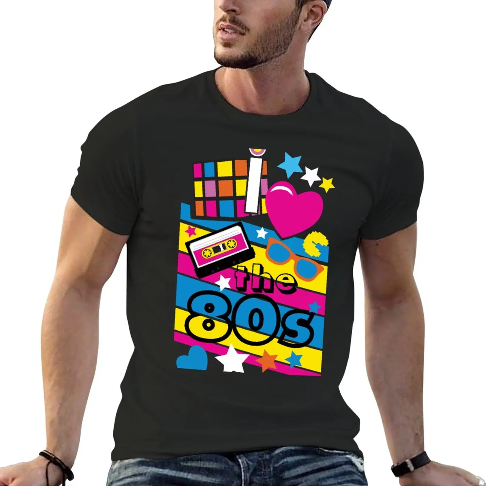 

I love the 80s! Cool Neon Pop Culture Shirt & Gifts T-Shirt for a boy hippie clothes mens t shirt graphic