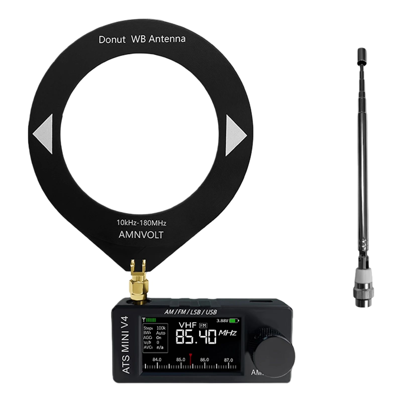 AMNVOLT V4 ATS MINI SI4732 라디오 모든 밴드 DSP 라디오 FM AM SSB LSB USB 수신기 V3S 라디오 (하이-Z 헤드폰 앰프 회로 포함)