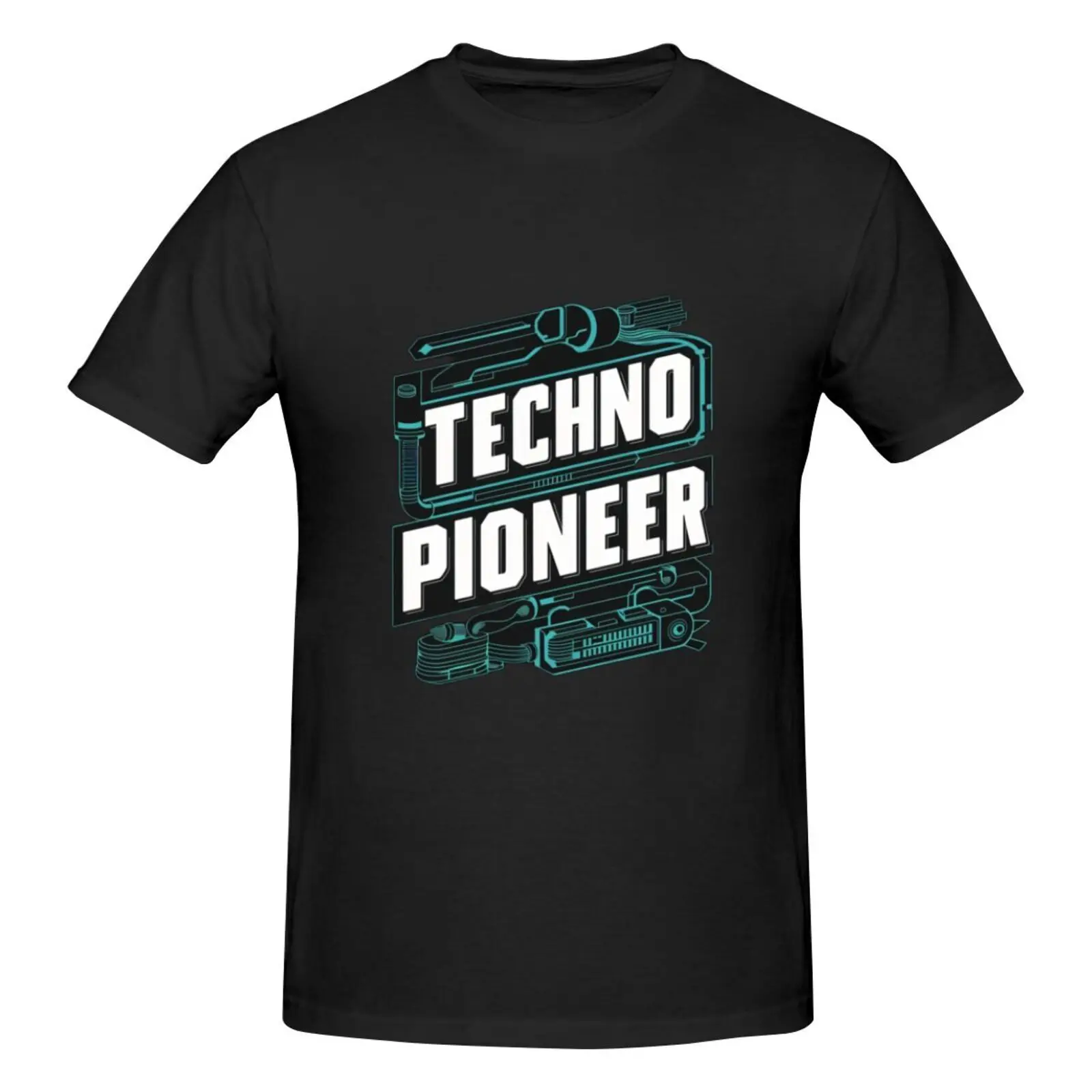 

Technology Pioneer Theme T-shirt Men's Short-sleeved Round Neck Printed T-shirt