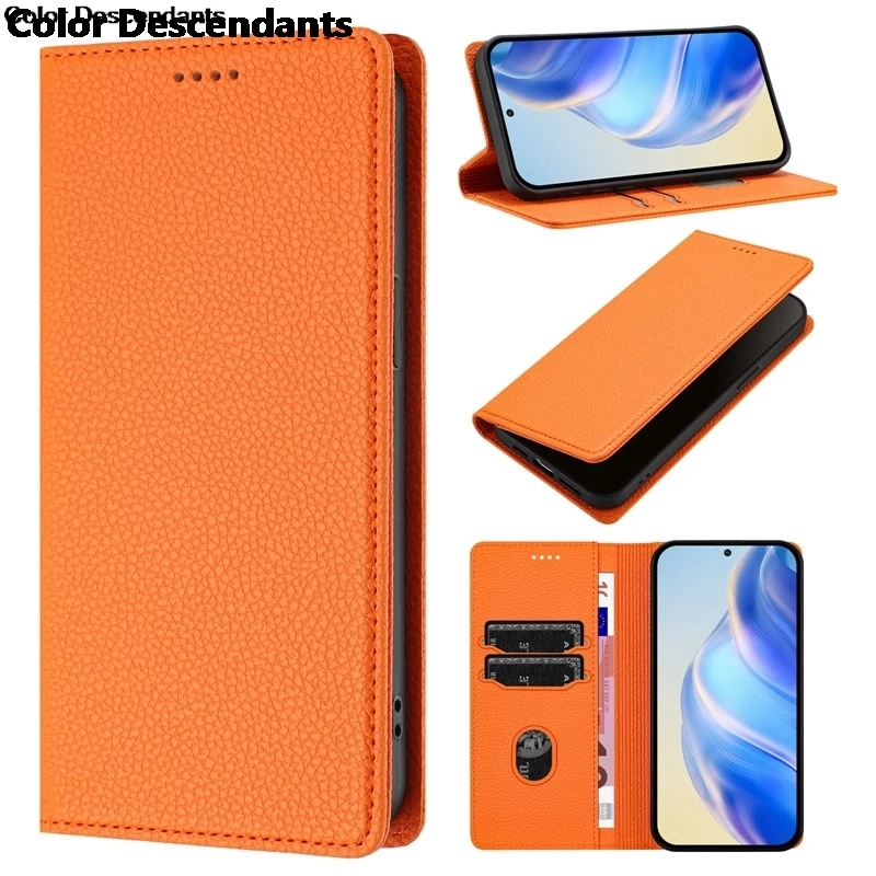 Luxury Leather Magnetic Wallet Case - Enhanced Protection