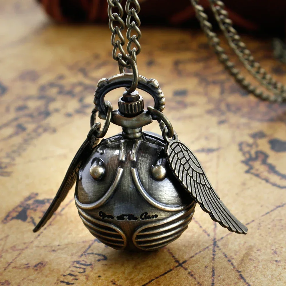 매직 크리 에이 티브 Steampunk 펜던트 석영 주머니 시계 청동 공 케이스 로마 디지털 빈티지 시계 남자와 여자의 기념품