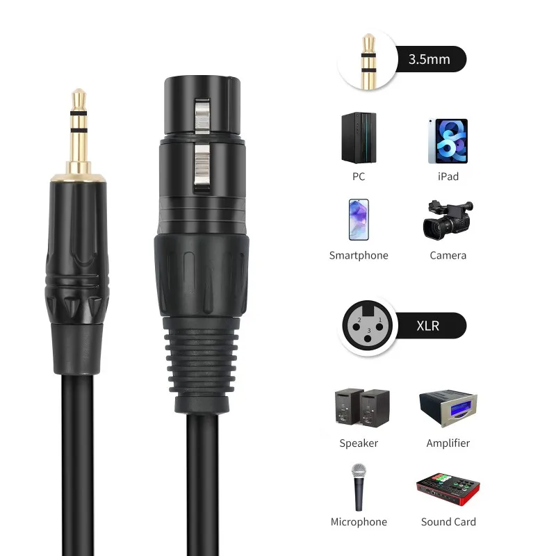 Premium XLR to 3.5mm Jack Balanced Audio Cable