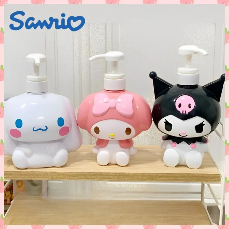 

Miniso Sanrios аниме My Melody Cinnamoroll Kuromi Милая мультяшная бутылка для лосьона кавайная бутылка для дозирования с большими емкостями