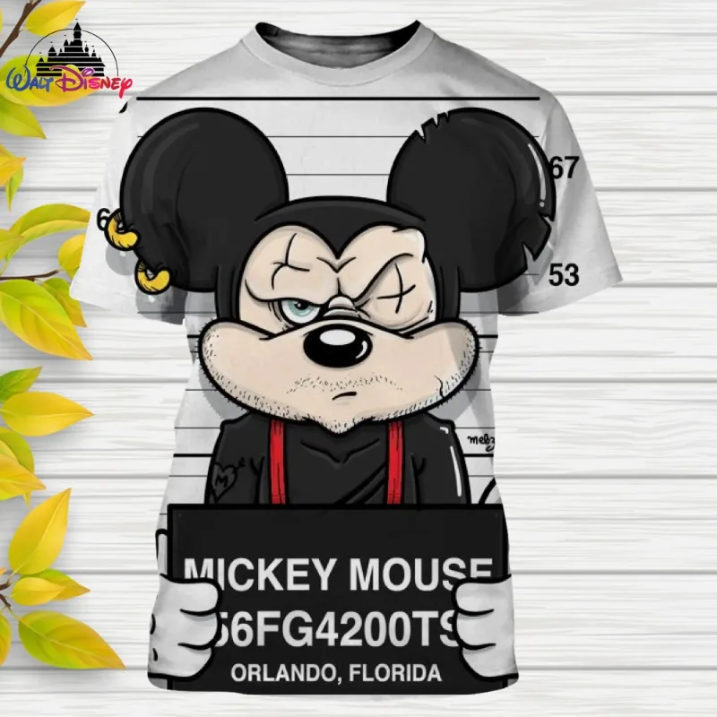 

Disney Fun T-shirt Mickey Mouse Donald Duck Goofy Cartoon Men's and Women's T-shirts Casual Style 3D Printed Summer Casual Top