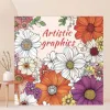 1pc Art Coloring Book 24Page Artistic Graphics Flower For Birthday Party Relieve Stress Kill Time Graffiti Painting Drawing Book 2