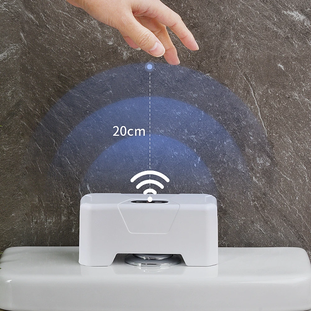 Infrared Induction Toilets Flush Valves Electric Flush Presser IPX5 Waterproof with Wireless Transmitter for Home Hotel Bathroom 4