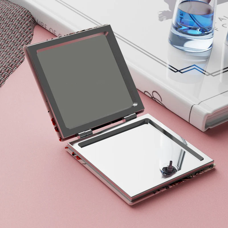 7&times;6cm Jujutsu Kaisen, Folding Double-sided Makeup Mirror, Anime Cute, Mini Portable Travel, Girls, Magnifying, Square