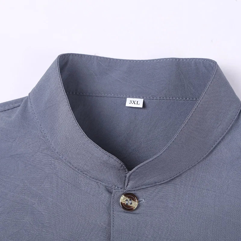 New Summer Men's Ice Silk Suit Middle-aged and Elderly High-grade Tang Suit Loose Short Sleeve Long Pants Chinese Style Shirt