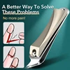 Foldable Portable Stainless Steel Nail Toe Cutter Trimmer Scissor Anti-nail Splash Bevel Cut Design Manicure Pedicure Tools 3