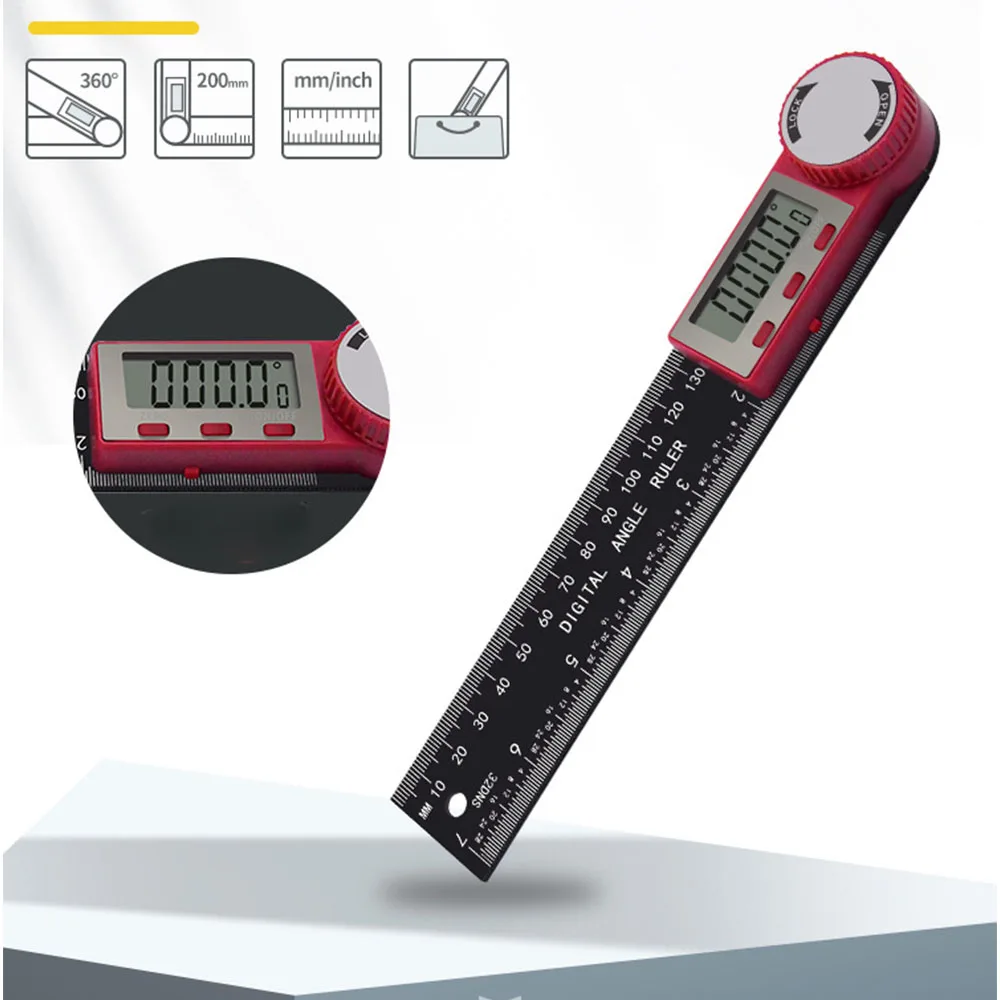 20cm Digital Angle Finder Ruler Protractor Inclinometer Electron Goniometer Angle Length Measuring Tool ﻿ 2