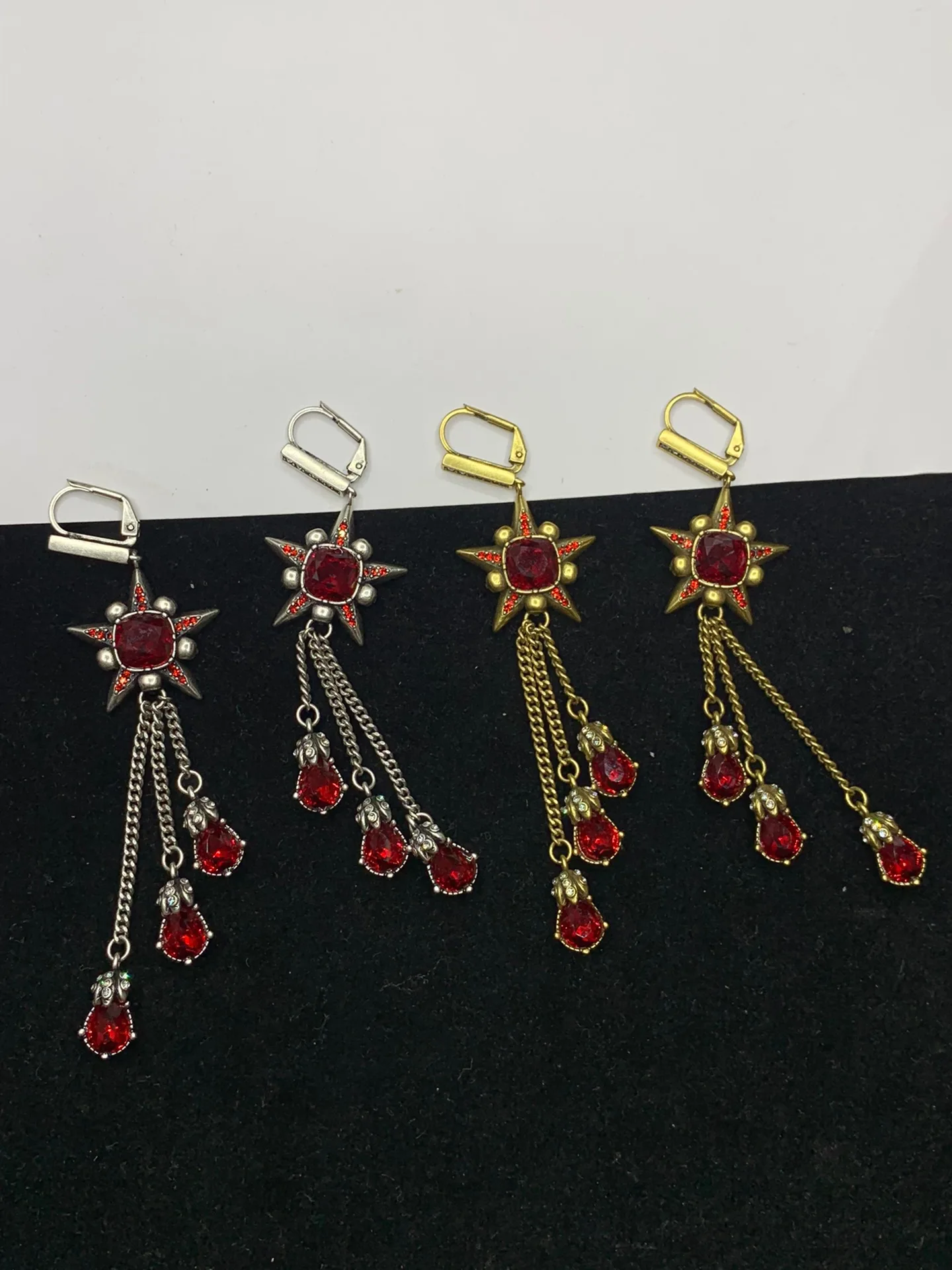

New starfish fringe earrings for women with advanced temperament long style ear clasp