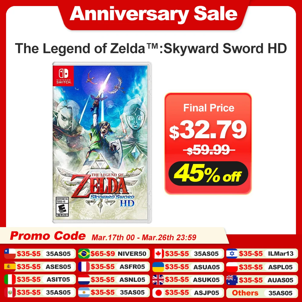 Nintendo Switch Game The Legend of Zelda Skyward Sword HD Nintendo Switch Game Official Original Physical Game Card for Switch OLED Lite