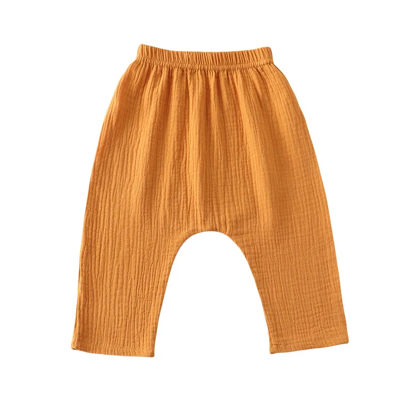 Jumping Meters 2-7T Ankle-Length Boys Girls Trousers Pants Cotton Children's Wear Solid Kids Pants For Summer