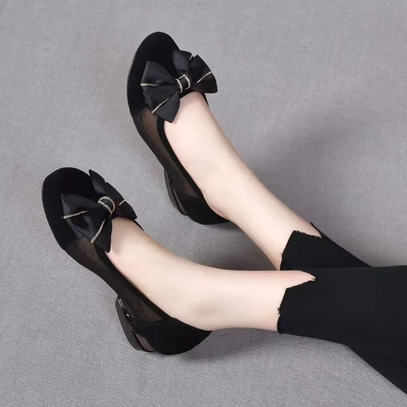 2023 Spring New Women's Single Shoes Luxury Pointed Sequins Rhinestone Crystal Bowknot High Heel Wedding Party Shoes