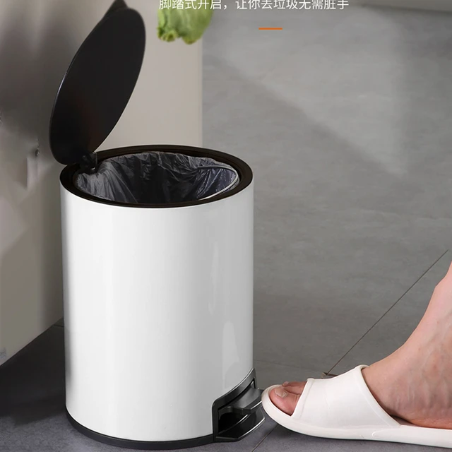 Universal Bathroom Trash Can With Lid Living Room Cleaning Tools Kitchen  Trash Can Trash Bag Commodes Bote De Basura Decoration - AliExpress