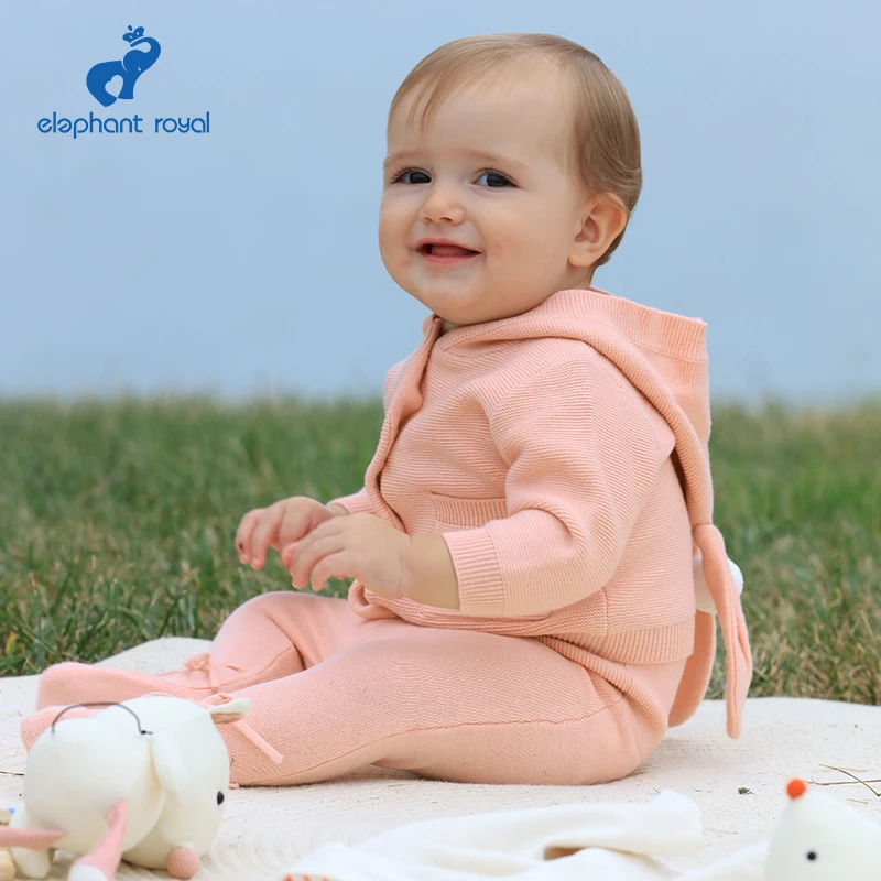 New Arrival Baby Clothes Adorable Long Sleeve Hooded Rabbit Sleepwear Latest Footie Pajama For 0