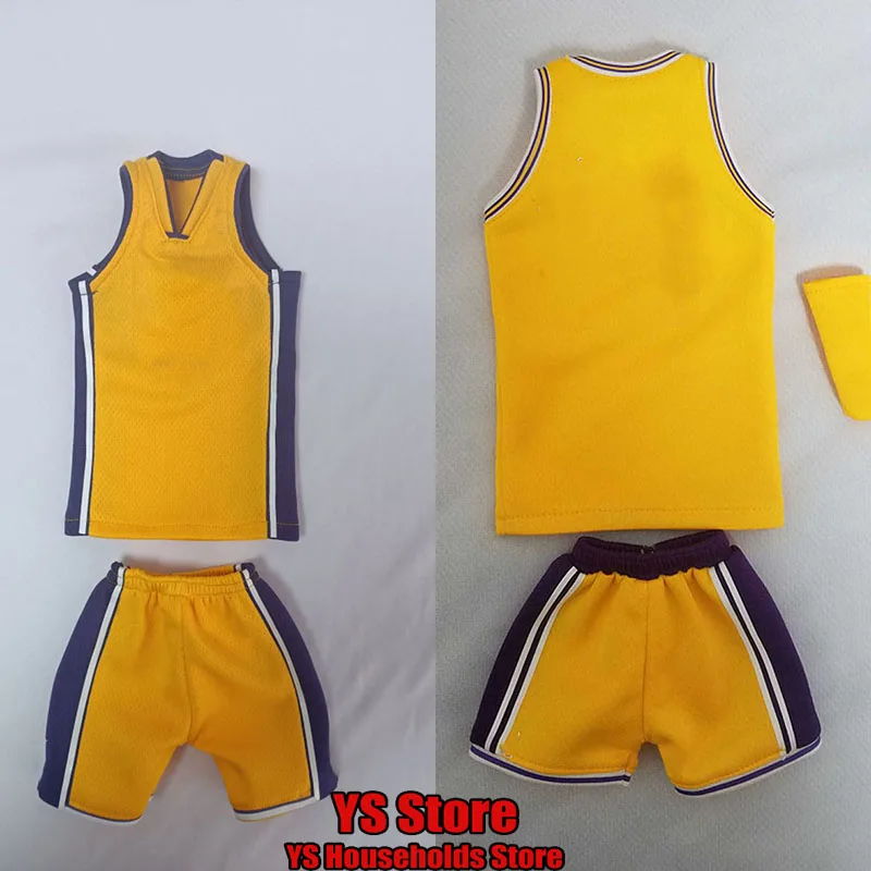 

Original Collectible 1/6 L K Basketball Player Yellow Mini Delicate Uniforms Set Fit 12" Moveable Figure Body Fans Collection