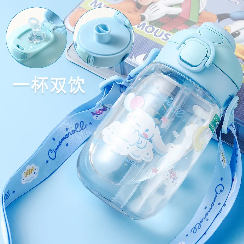 Kawaii Sanrios Cinnamonroll Anime Cartoon Kids Tritan Sippy cup Drop  Resistant Plastic Water Bottle Travel Water Cup Gifts