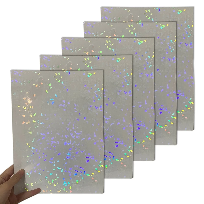 8.27x11.69Inches for Butterfly Glass Heart Cold Laminated Film Glitter Overlay Laminating